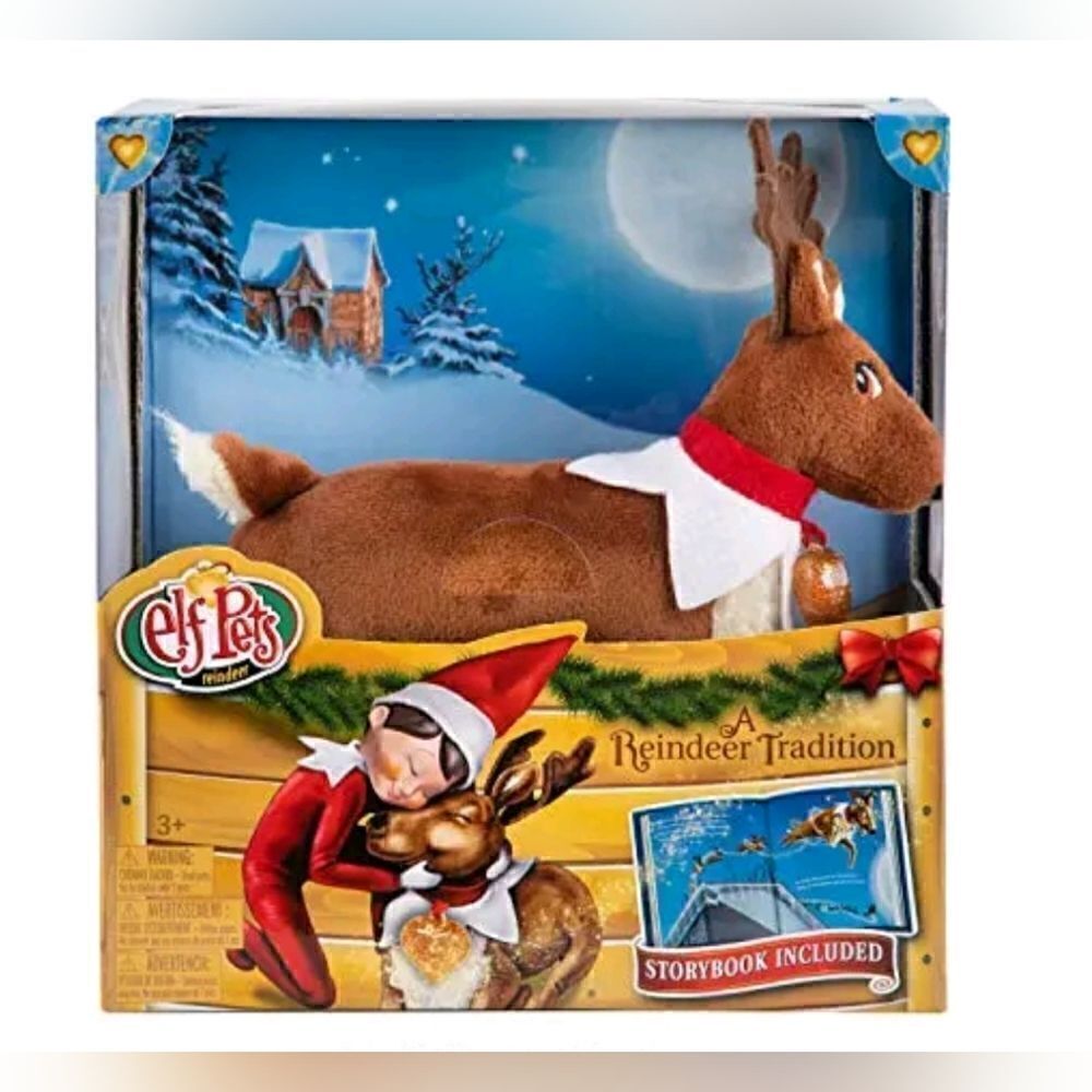 The Elf on the Shelf Elf Pets A Reindeer Tradition Figurine & Story Book -New